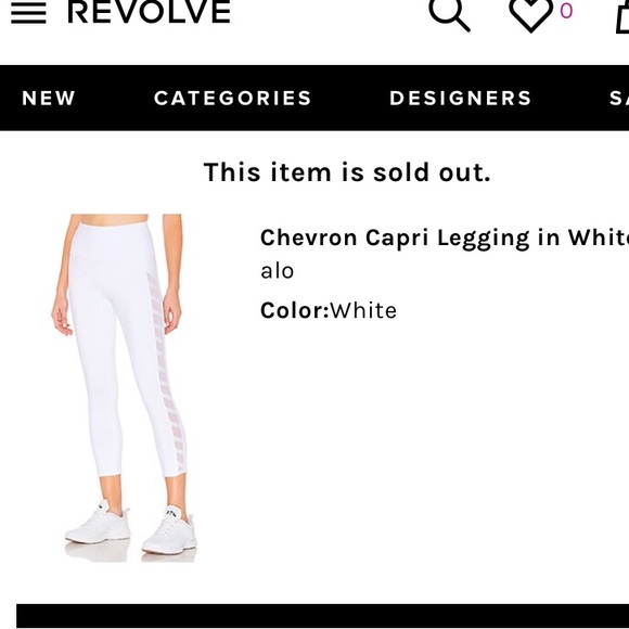 Alo Yoga Chevron Capri White Legging - Picture 3 of 4